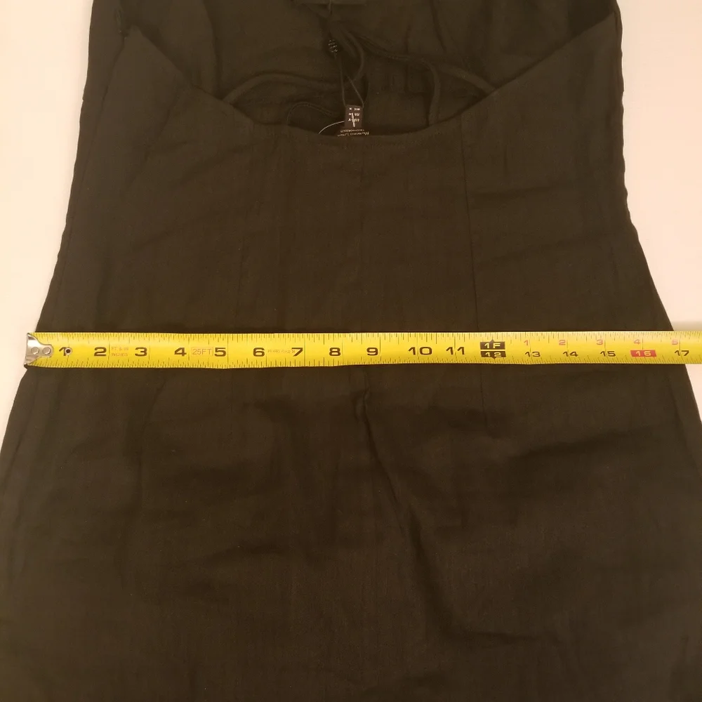 New Massimo Dutti Linen Blend Midi Dress - Picture 9 of 16